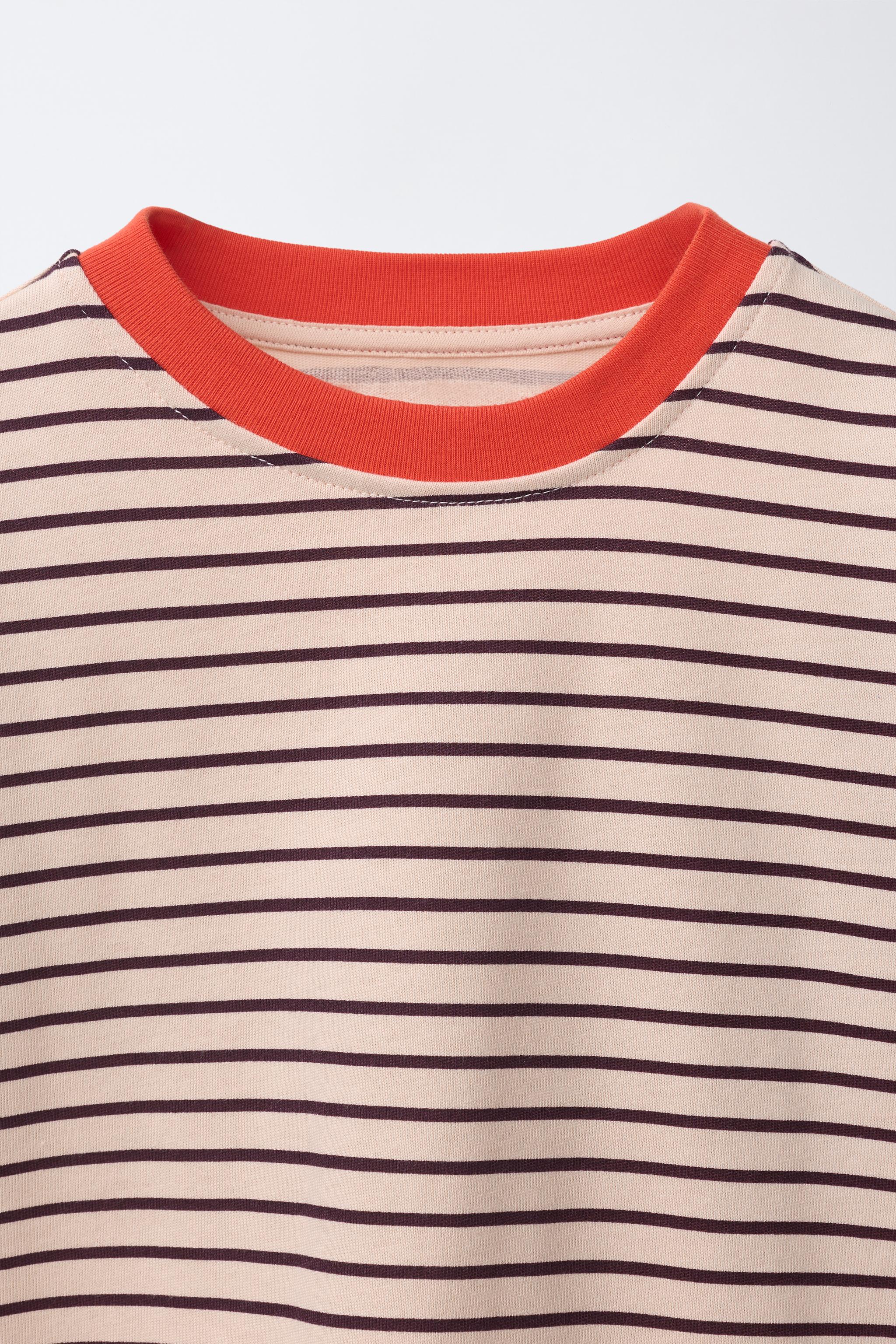 CONTRAST STRIPE T-SHIRT